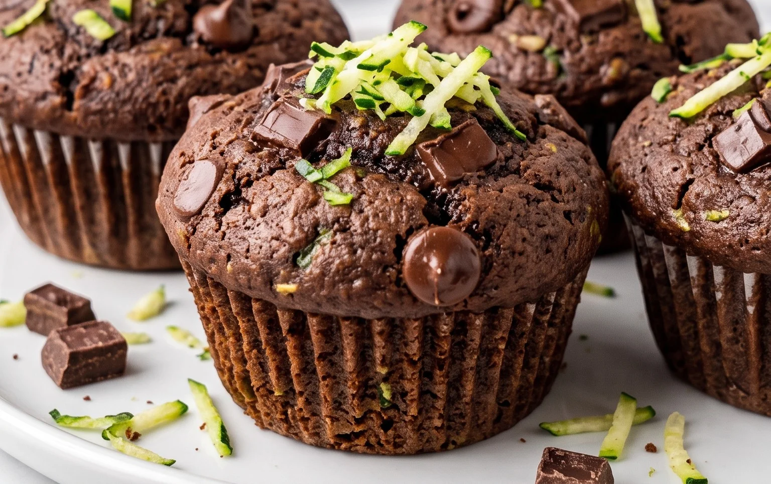 Double Chocolate Zucchini Muffins