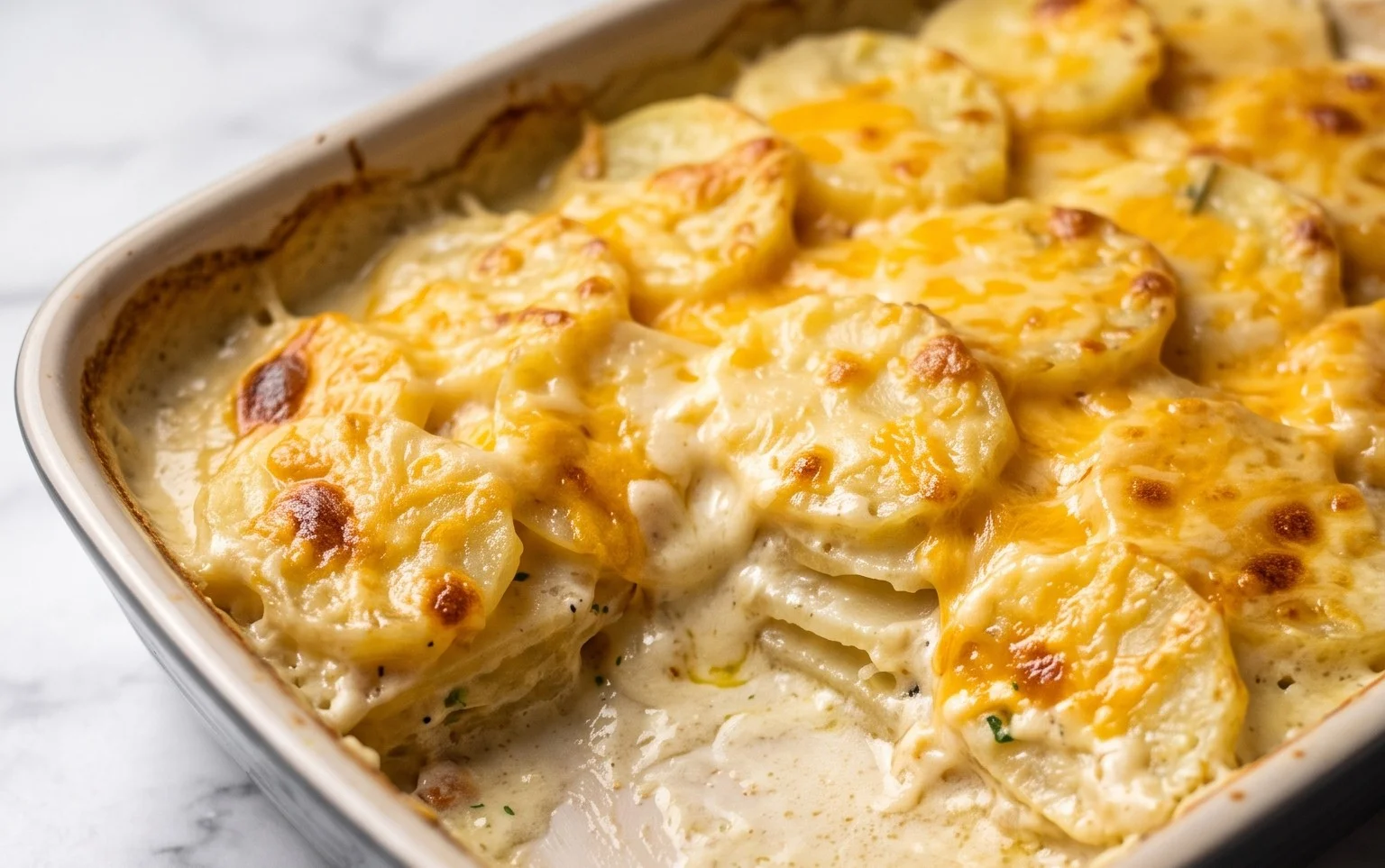 Pommes de terre gratinées au fromage fondantes et réconfortantes