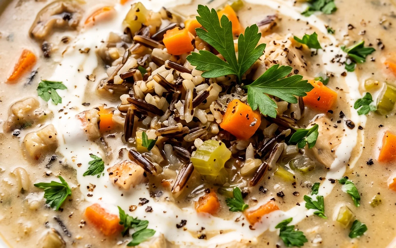 Cozy Autumn Wild Rice Soup