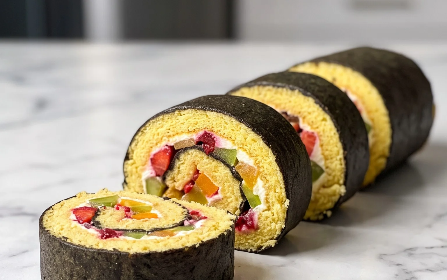 Recette Sushi Roll Cake : Plat Visuel & Délicieux