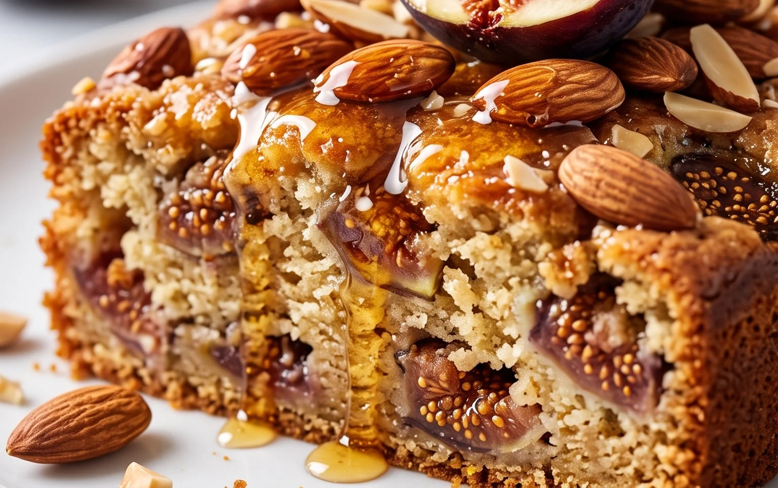 Fig Cake with Almonds and Honey
