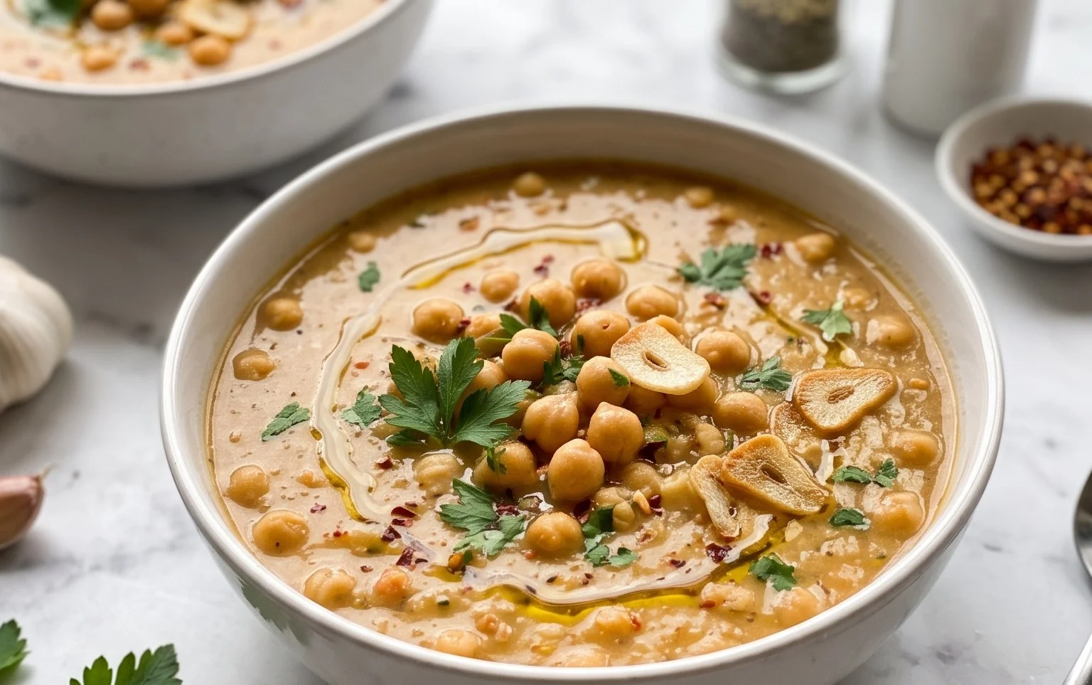 Soupe Pois Chiches Ail : Plat Réconfortant Vegan