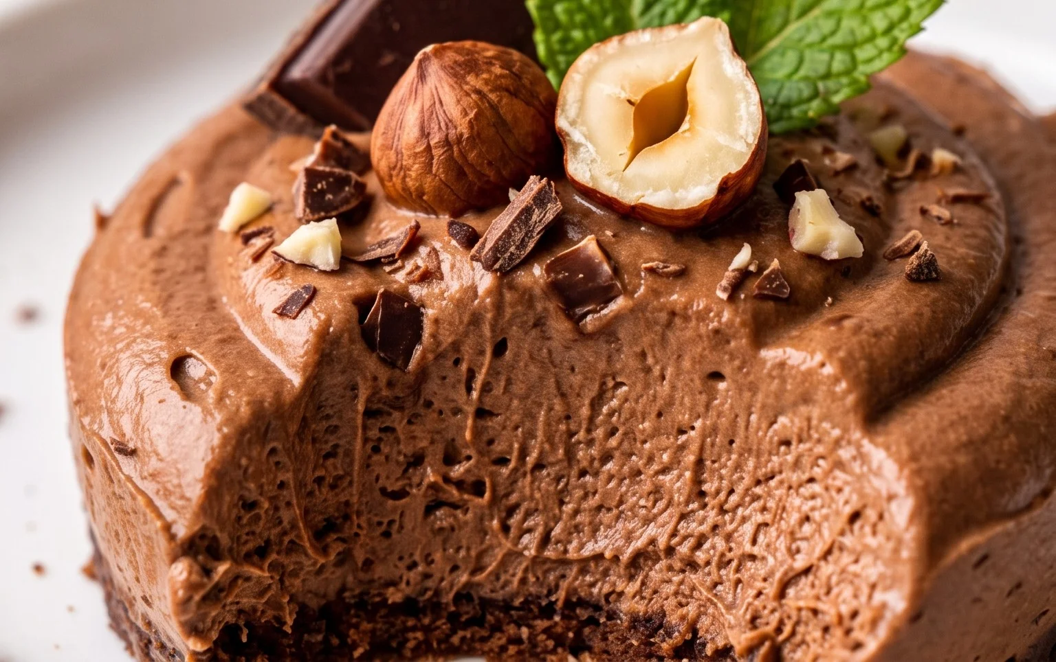 Mousse estilo Ferrero de chocolate y avellanas de Petit Fit