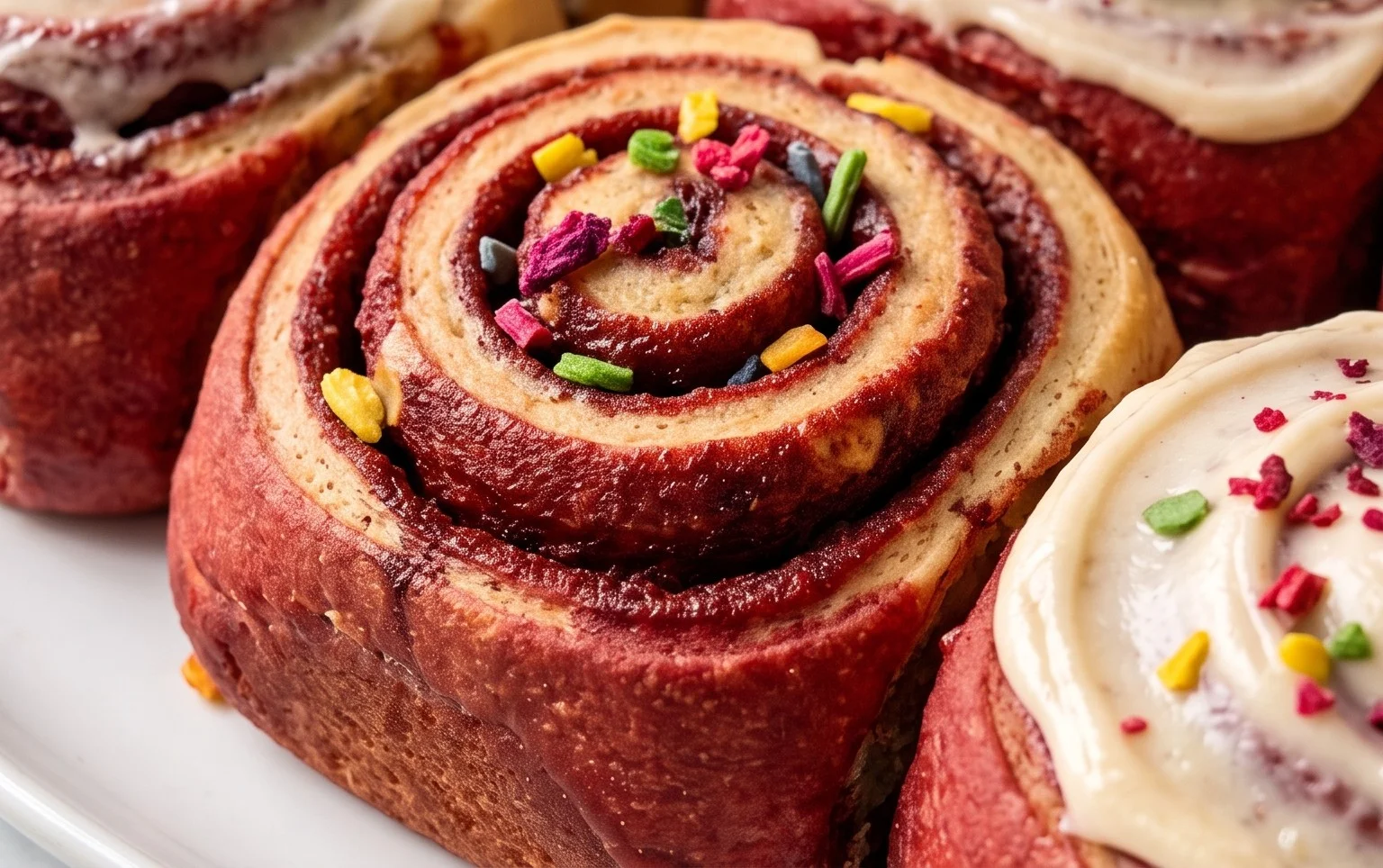 Red Velvet Cake Mix Cinnamon Rolls