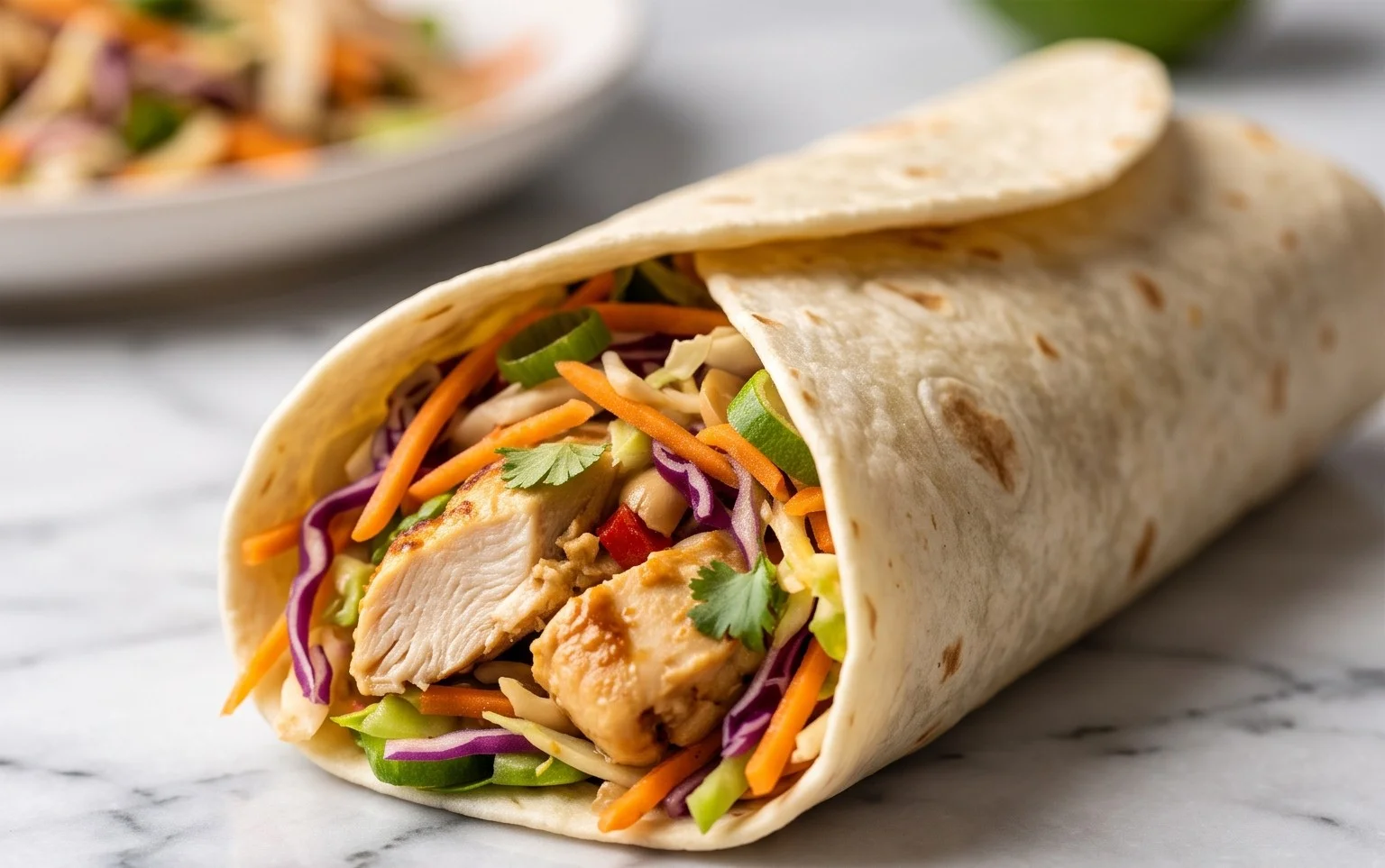 Wrap Poulet Thaï & Salade Asiatique Croquante